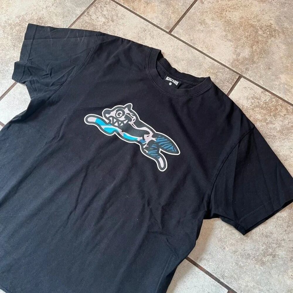 Icecream Running Dog Streetwear Graphic T Shirt Black Size Large